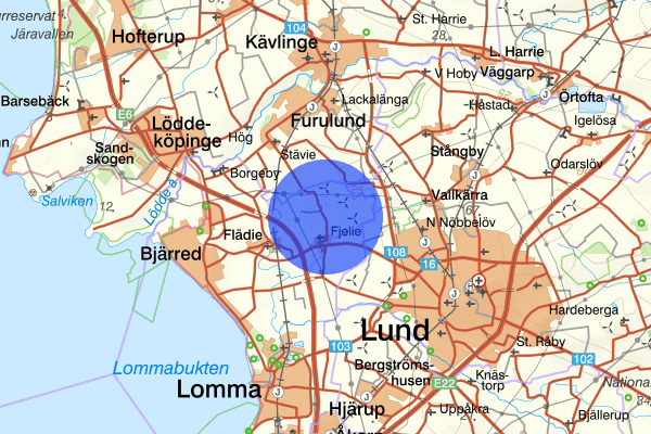 Laxmans Åkarp 23 oktober 07.19, Trafikolycka, Lomma