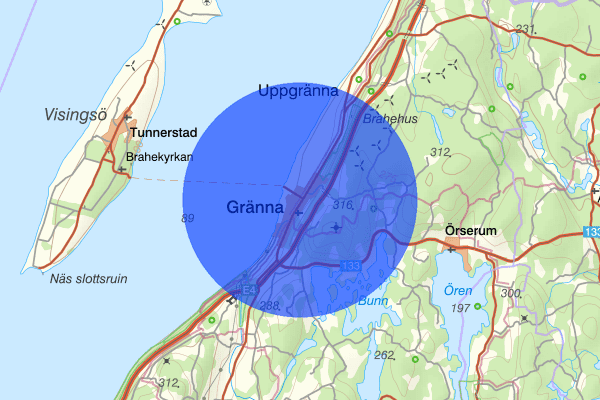 Gränna 24 oktober 19.09, Trafikolycka, singel, Jönköping