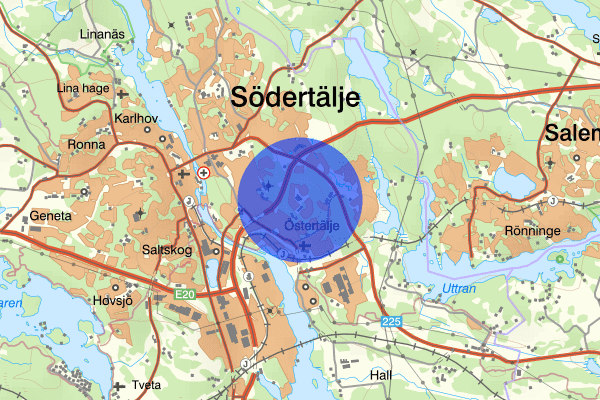 Fornhöjden 24 oktober 21.23, Skottlossning, Södertälje