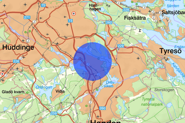 Trångsund 29 oktober 09.19, Brand, Huddinge