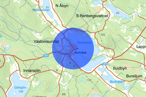 Burträsk 06 november 06.50, Sammanfattning natt, Västerbottens län