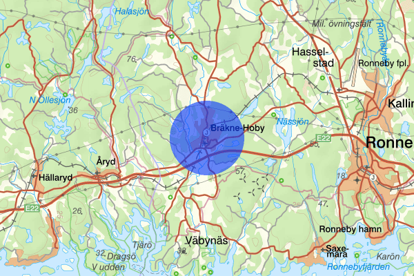 Bräkne-Hoby 06 november 22.13, Trafikbrott, Ronneby