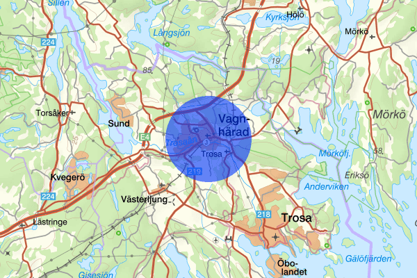 Vagnhärad 07 november 10.19, Trafikolycka, singel, Trosa