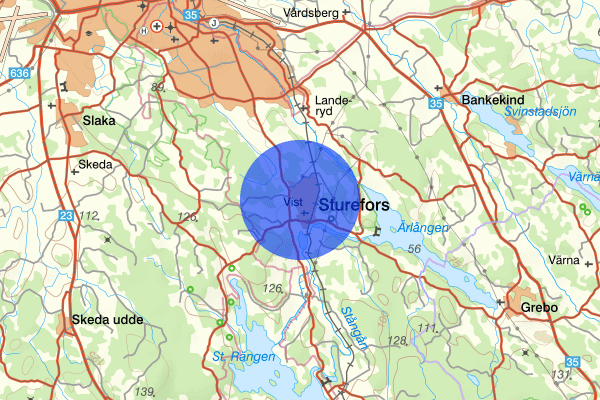 Sturefors 12 november 19.28, Trafikolycka, singel, Linköping