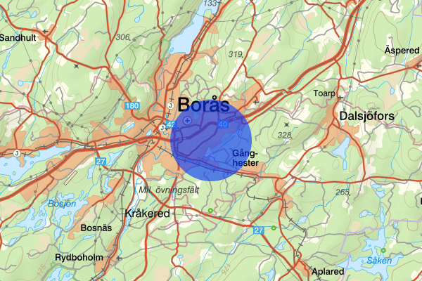 Hulta 13 november 06.57, Farligt föremål, misstänkt, Borås