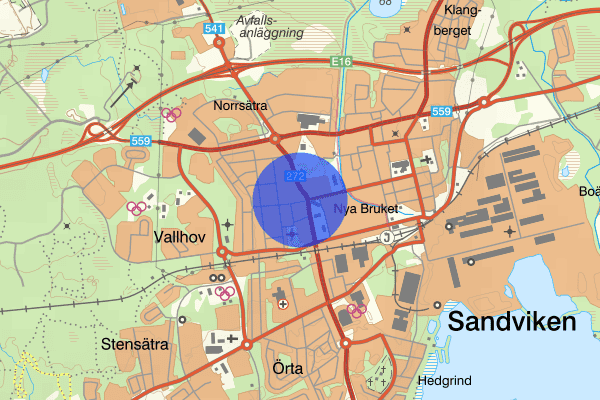 Barrsätragatan 13 november 11.31, Arbetsplatsolycka, Sandviken