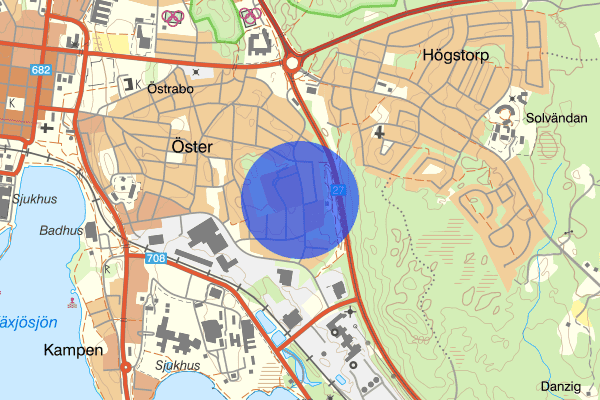 Sandviksvägen 13 november 18.40, Trafikolycka, Växjö