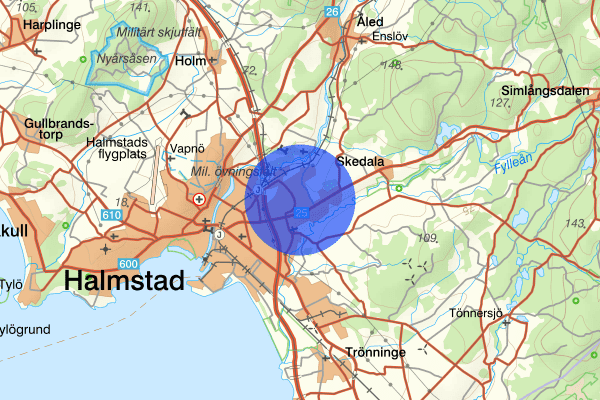 Vallås 14 november 10.38, Brand, Halmstad