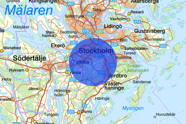  15 november 15.55, Trafikolycka, personskada, Huddinge