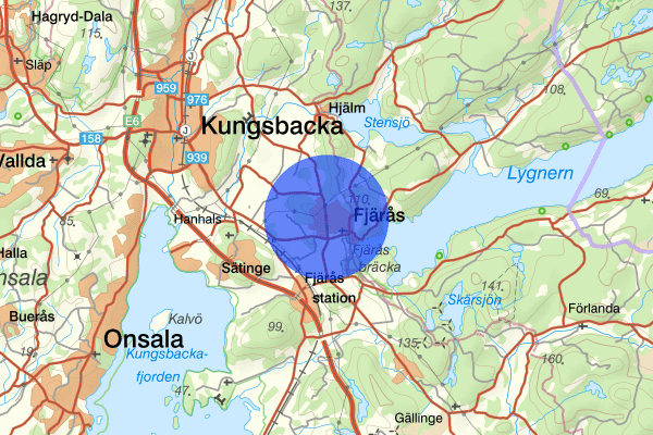 Fjärås kyrkby 17 november 05.46, Trafikolycka, Kungsbacka