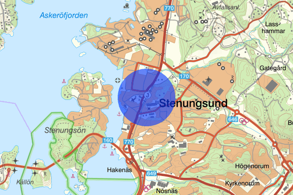 Stenungsund 18 november 07.00, Sammanfattning kväll och natt, Västra Götalands län