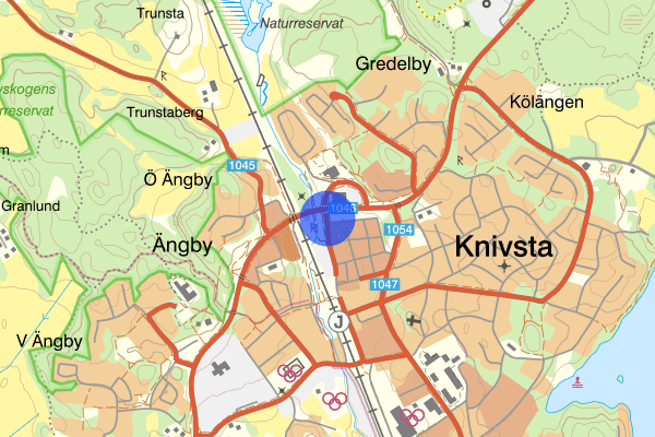 Centralvägen 18 november 17.43, Trafikolycka, personskada, Knivsta