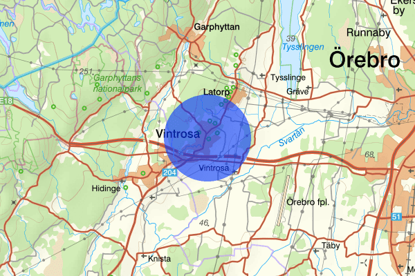 Vintrosa 19 november 12.46, Trafikolycka, Örebro län
