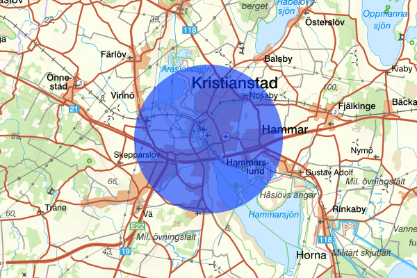 Kristianstad 21 november 01.51, Rattfylleri, Kristianstad