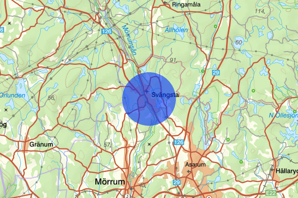 Svängsta 22 november 02.49, Rattfylleri, Karlshamn