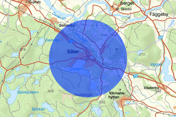 Säter 22 november 14.45, Trafikolycka, Säter