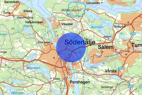 Moraberg 23 november 13.39, Trafikolycka, Södertälje