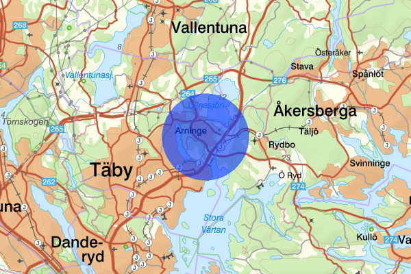 Arninge 26 november 18.52, Brand, Täby