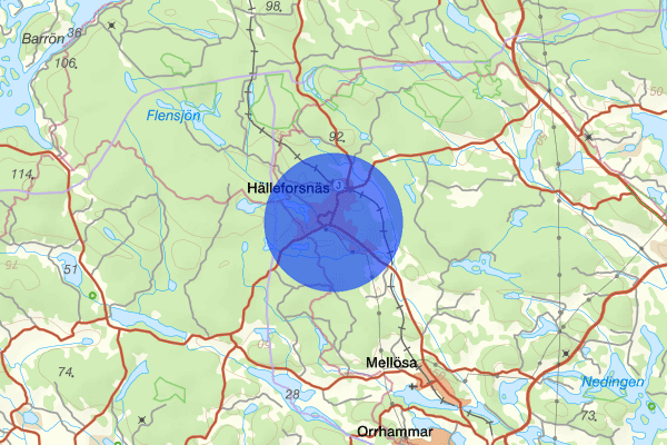 Hälleforsnäs 26 november 19.29, Skadegörelse, Flen