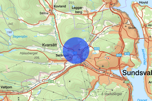 Bergsåker 27 november 17.14, Trafikolycka, Sundsvall