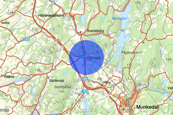 Dingle 29 november 13.35, Brand, Munkedal