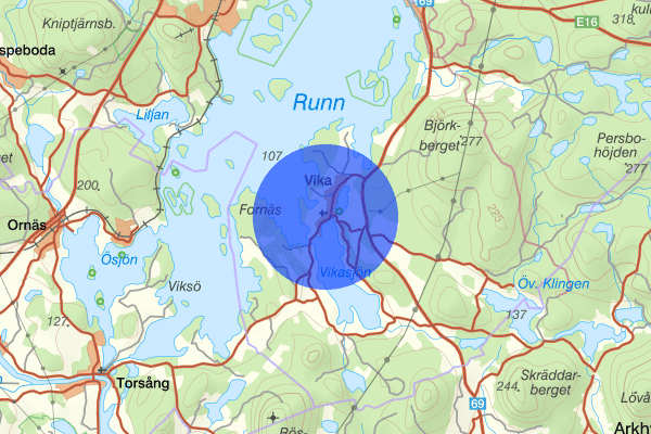 Vika 30 november 14.34, Trafikolycka, Falun