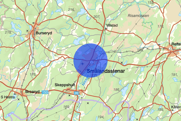 Smålandsstenar 03 december 20.23, Trafikolycka, Gislaved