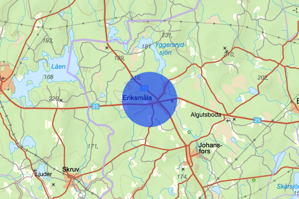 Eriksmåla 09 december 03.35, Skadegörelse, Emmaboda