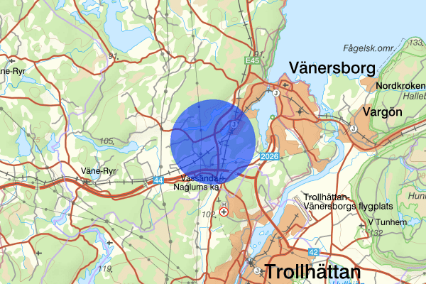 Möjered 09 december 17.55, Trafikolycka, Vänersborg