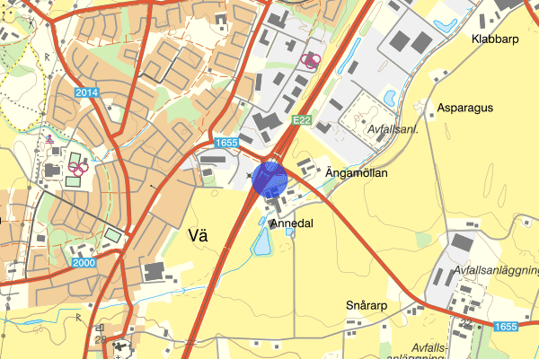 Vä E22 11 december 14.45, Trafikolycka, Kristianstad