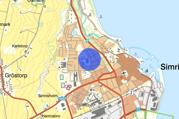 Backgatan 16 december 20.43, Brand, Simrishamn