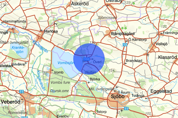 Öved 16 december 21.29, Trafikolycka, Sjöbo