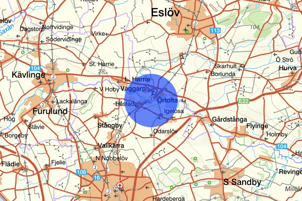 Örtofta 17 december 08.07, Trafikolycka, Eslöv