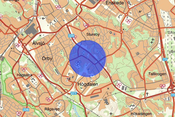 Bandhagen 19 december 00.57, Larm Inbrott, Stockholm