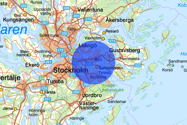  20 december 15.41, Trafikolycka, personskada, Nacka