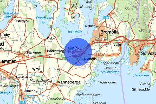 Gualöv 21 december 21.36, Brand, Bromölla