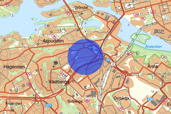 Midsommarkransen 23 december 04.30, Skadegörelse, Stockholm