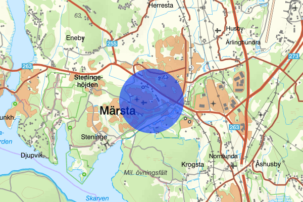 Valsta 23 december 03.08, Skadegörelse, Sigtuna