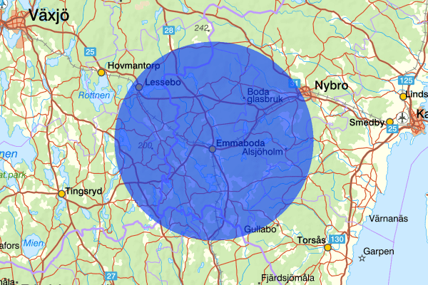 25 december 17.41, Trafikolycka, vilt, Emmaboda