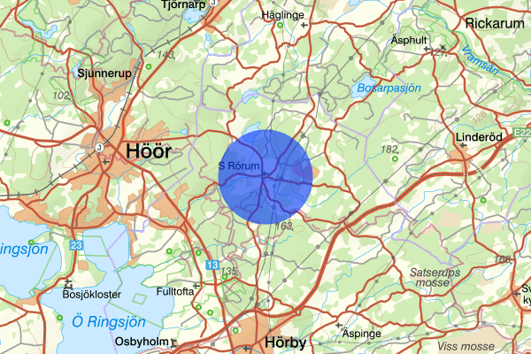 Södra Rörum 28 december 22.53, Trafikolycka, Hörby