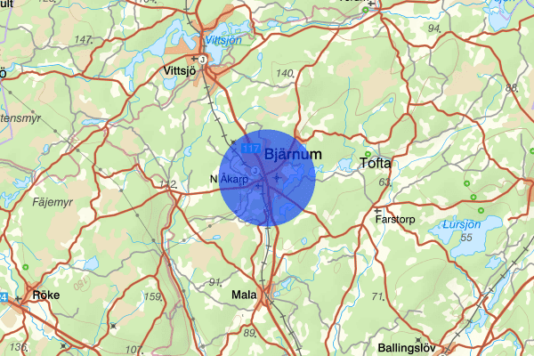 Bjärnum 29 december 07.33, Brand, Hässleholm
