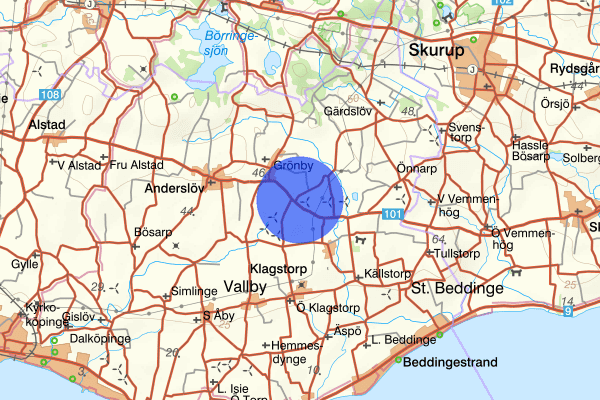 Landsvägen 30 december 08.55, Trafikolycka, Trelleborg