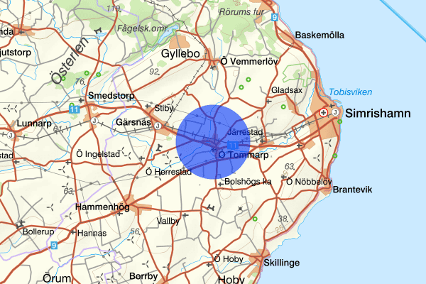 Östra Tommarp 02 januari 08.41, Trafikolycka, Simrishamn