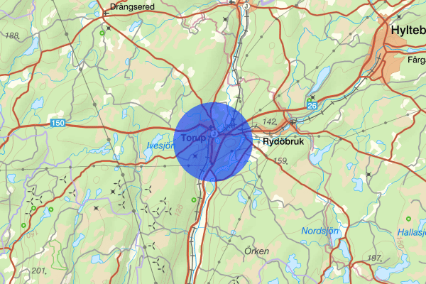 Torup 02 januari 17.46, Trafikolycka, Hylte