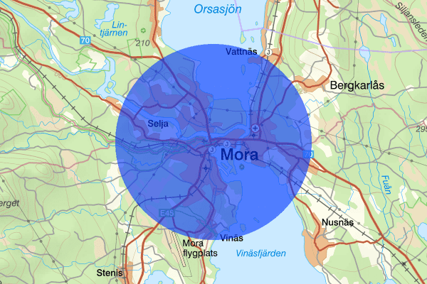 Mora 05 januari 07.00, Sammanfattning kväll och natt, Dalarnas län