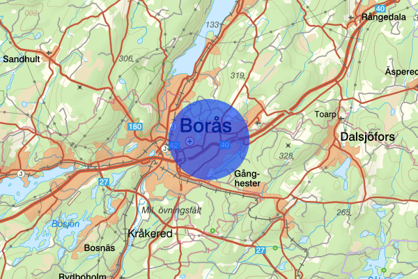 Hässleholmen 08 januari 07.59, Farligt föremål, misstänkt, Borås
