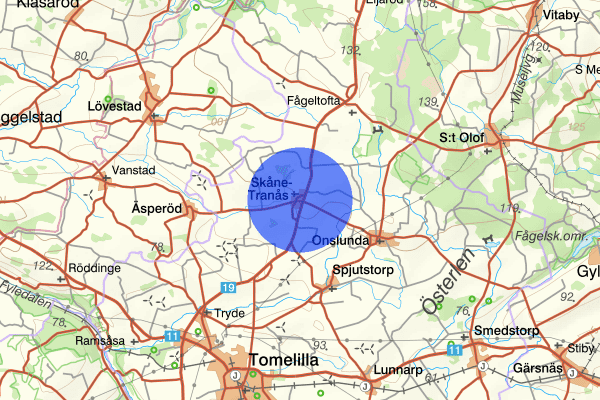 Skåne-Tranås 09 januari 11.08, Trafikolycka, Tomelilla