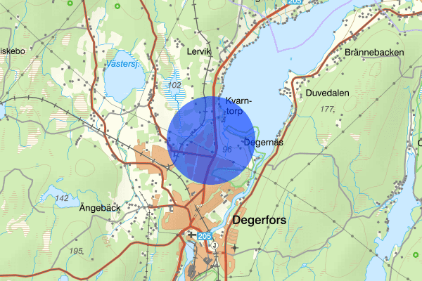 Östra Kvarnberget 09 januari 17.41, Trafikolycka, Degerfors