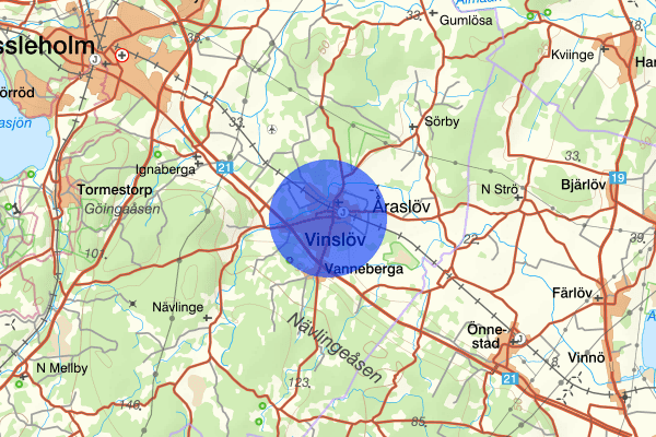 Vinslöv 11 januari 17.50, Brand, Hässleholm