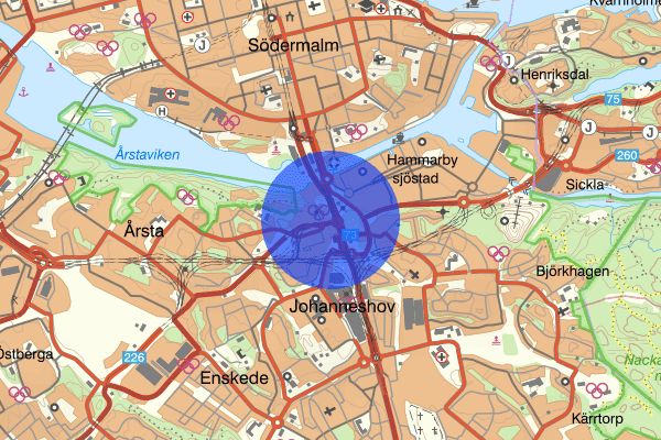 Gullmarsplan 12 januari 02.22, Skadegörelse, Stockholm